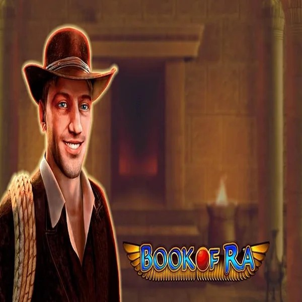 Slots logo of Book of Ra from Greentube at PlayMojo Casino