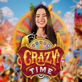 Official Live Casino logo: Crazy Time by Evolution at PlayMojo Casino