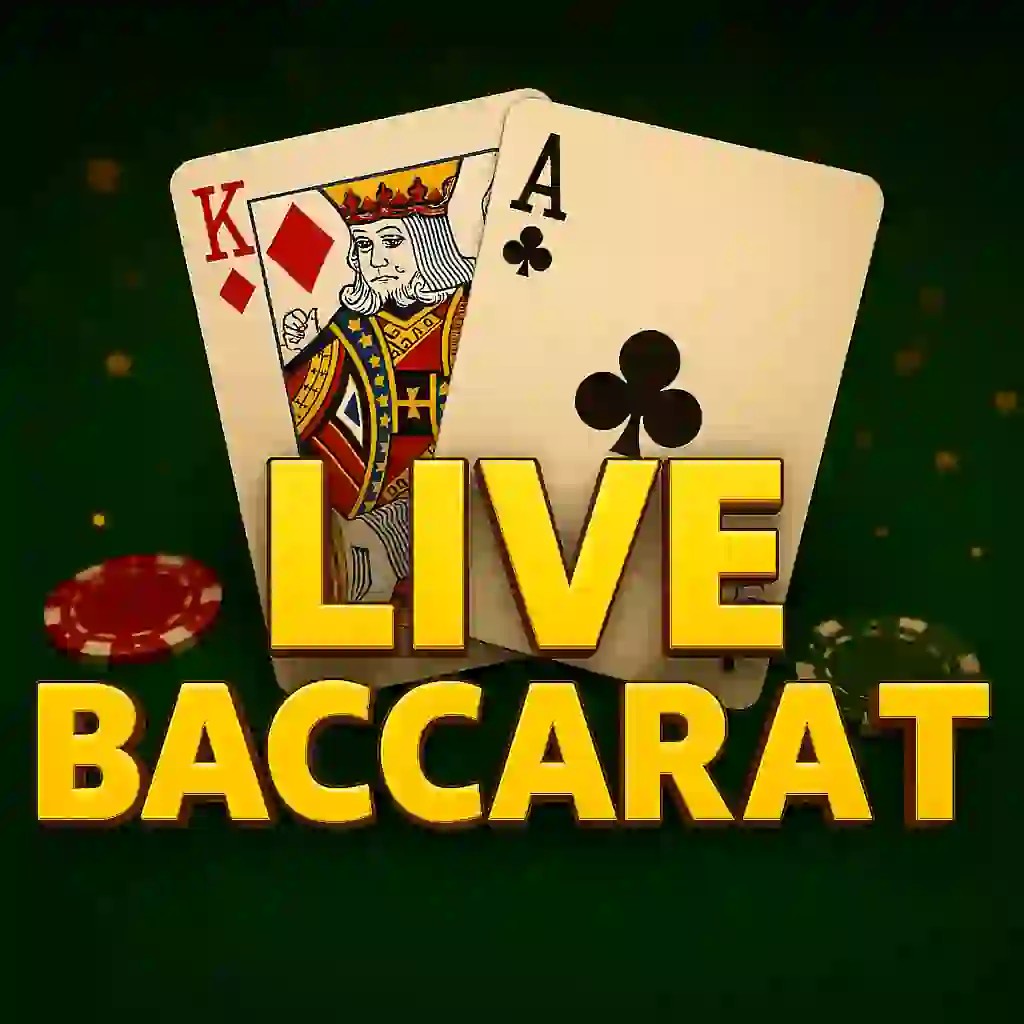 Live Baccarat game by Evolution – logo hosted on PlayMojo Casino