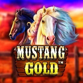 Mustang Gold slot logo by Pragmatic Play at PlayMojo Casino